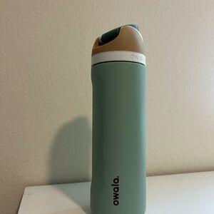 Owala Green and Tan Water Bottle